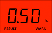 Alcohol tester, CA20FL, CA20FS, CE, Excellent accuracy display message